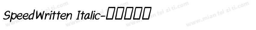 SpeedWritten Italic字体转换